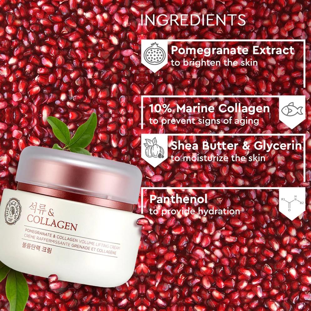 The Face Shop Pomegranate & Collagen Volume Lifting Cream 100ml