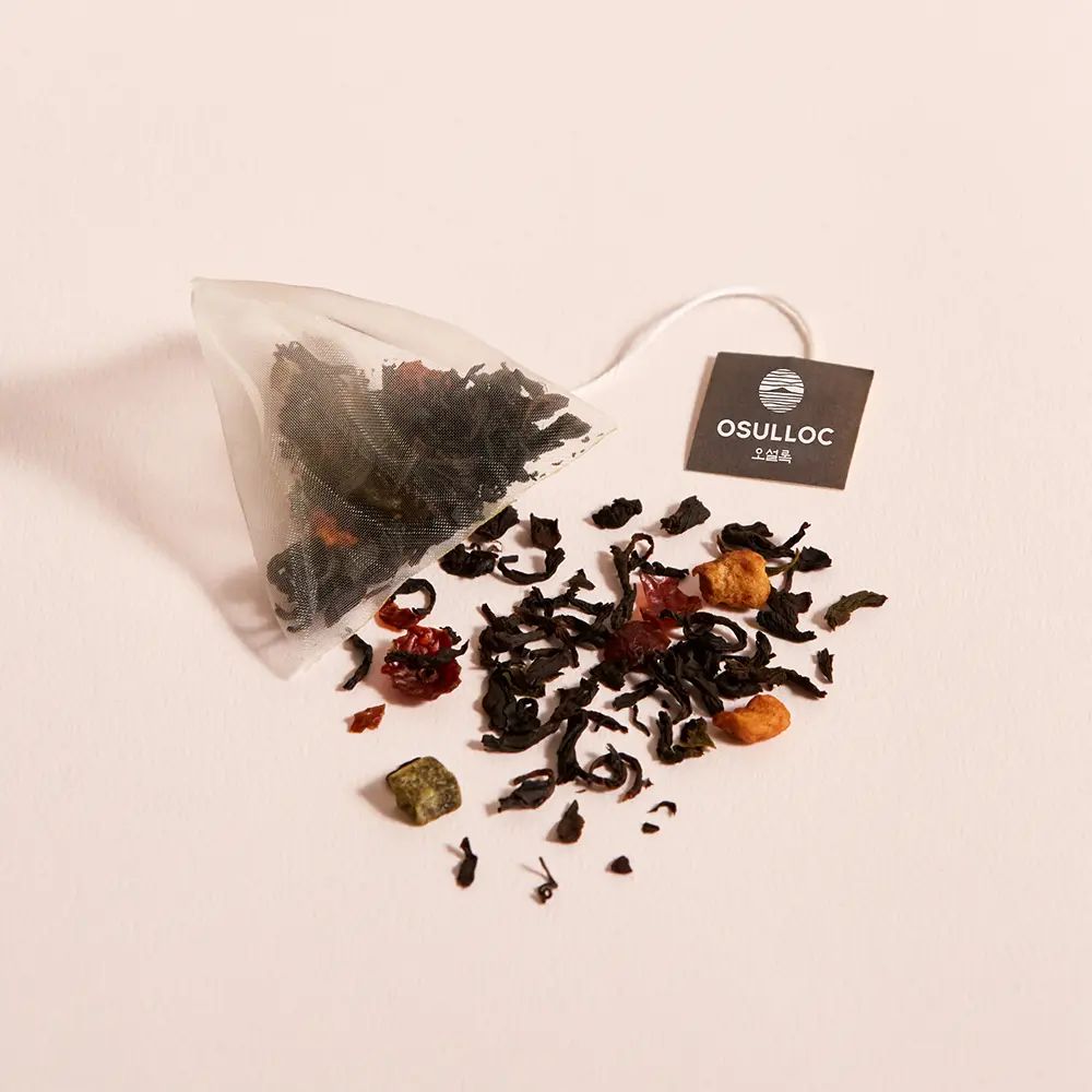 OSULLOC Cherry Blossom Blended Tea, 2.5g×20 Tea Bags 50g, Jeju Floral Flavored Tea