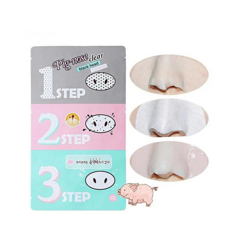 HOLIKA Nose Patch Acne Set Trilogy Blackhead Removal Pig Nose Patch