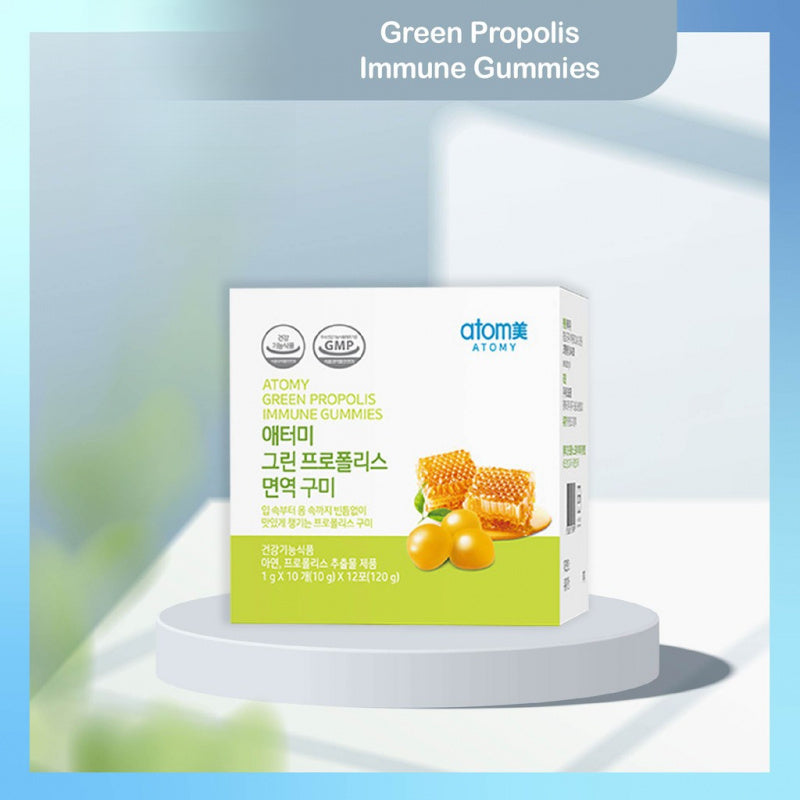 Atomy Green Propolis Immune Gummies (1g x 10pcs x 12 sachets) 