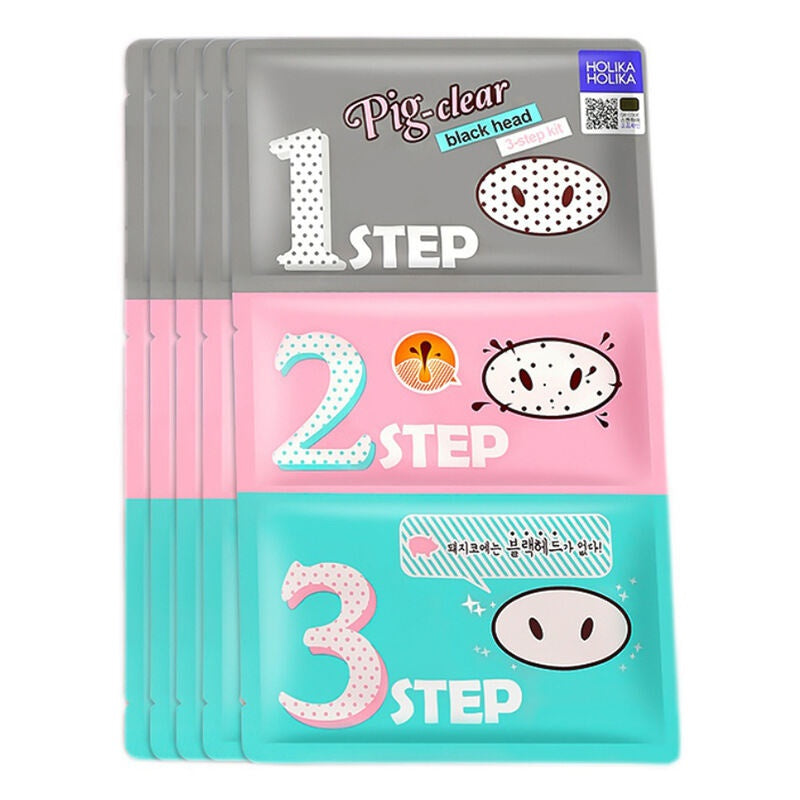 HOLIKA Nose Patch Acne Set Trilogy Blackhead Removal Pig Nose Patch