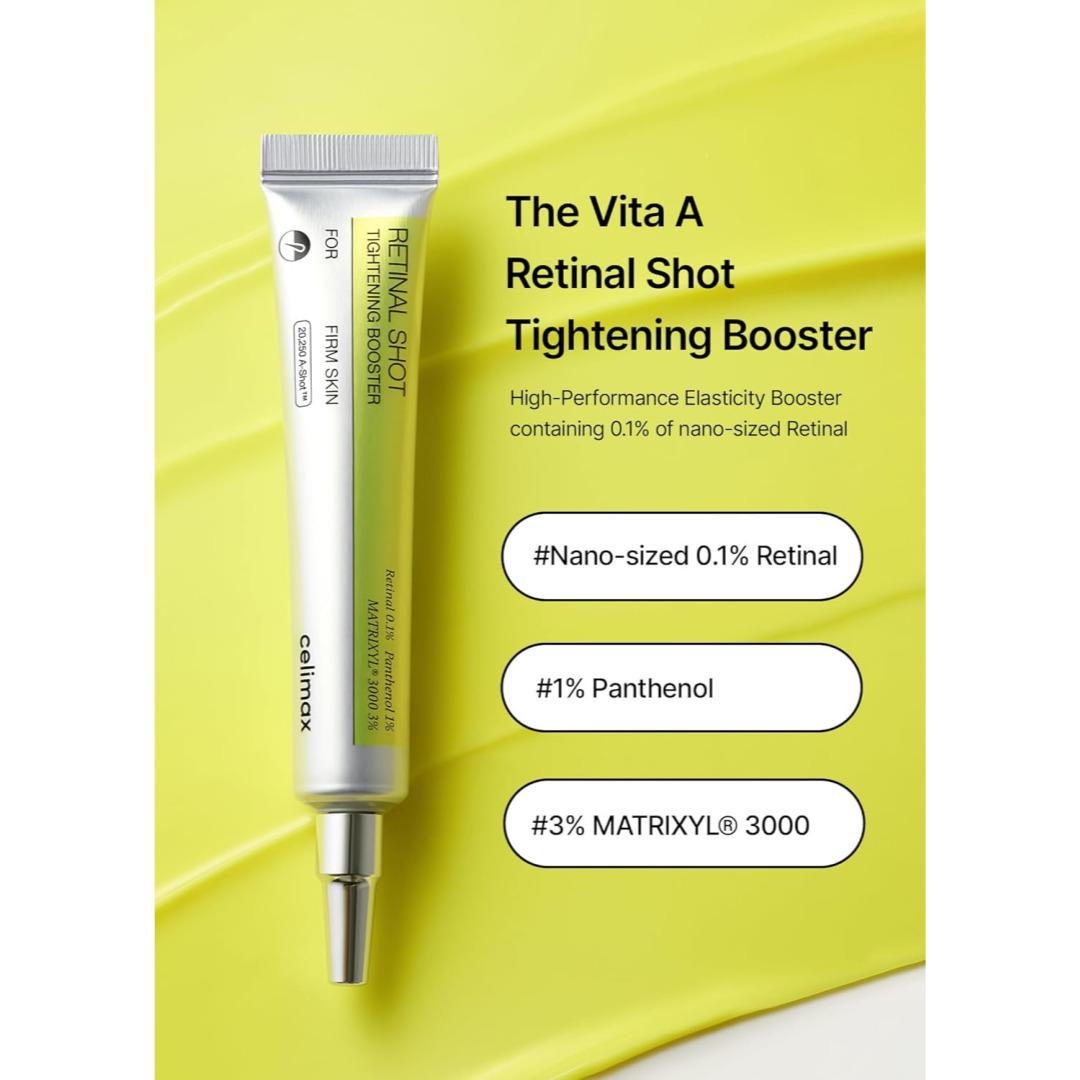CELIMAX The Vita A Retinol Shot Tightening 2 Types / Serum 30ml, Booster 15ml