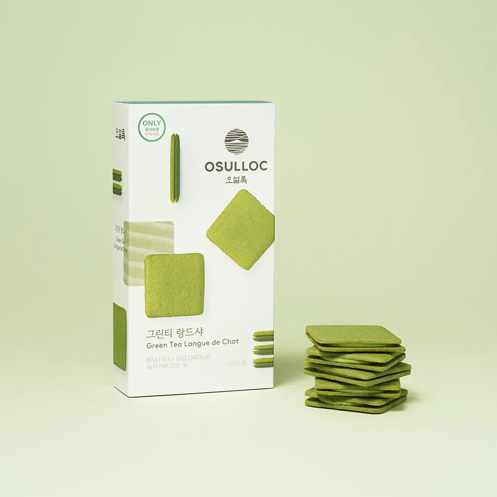 OSULLOC Green Tea Langue de Chat Cookies 60g