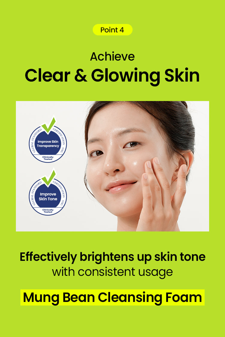 [100% Original] beplain Mung Bean pH-Balanced Cleansing Foam 80ml - Gentle Deep Cleanser for Sensitive & Delicate Skin