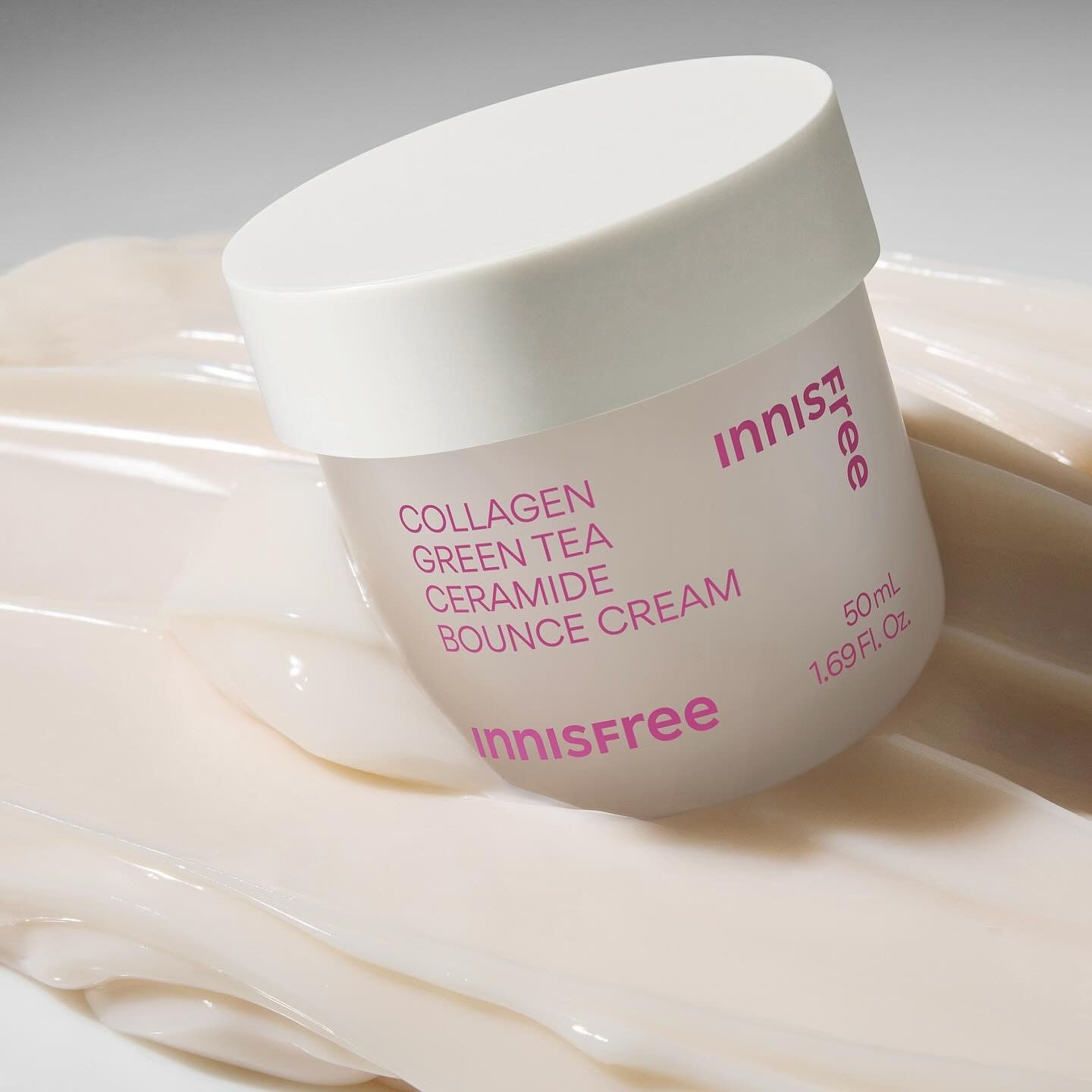 INNISFREE Collagen Peptide Firming Ampoule Cream/ Collagen Green Tea Ceramide Bounce Cream