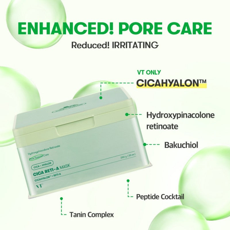 VT Pro Cica Daily Soothing| Cica Vital | Cica Collagen  | Cica Reti-A  | Vita-Light Brightening Mask 30ea