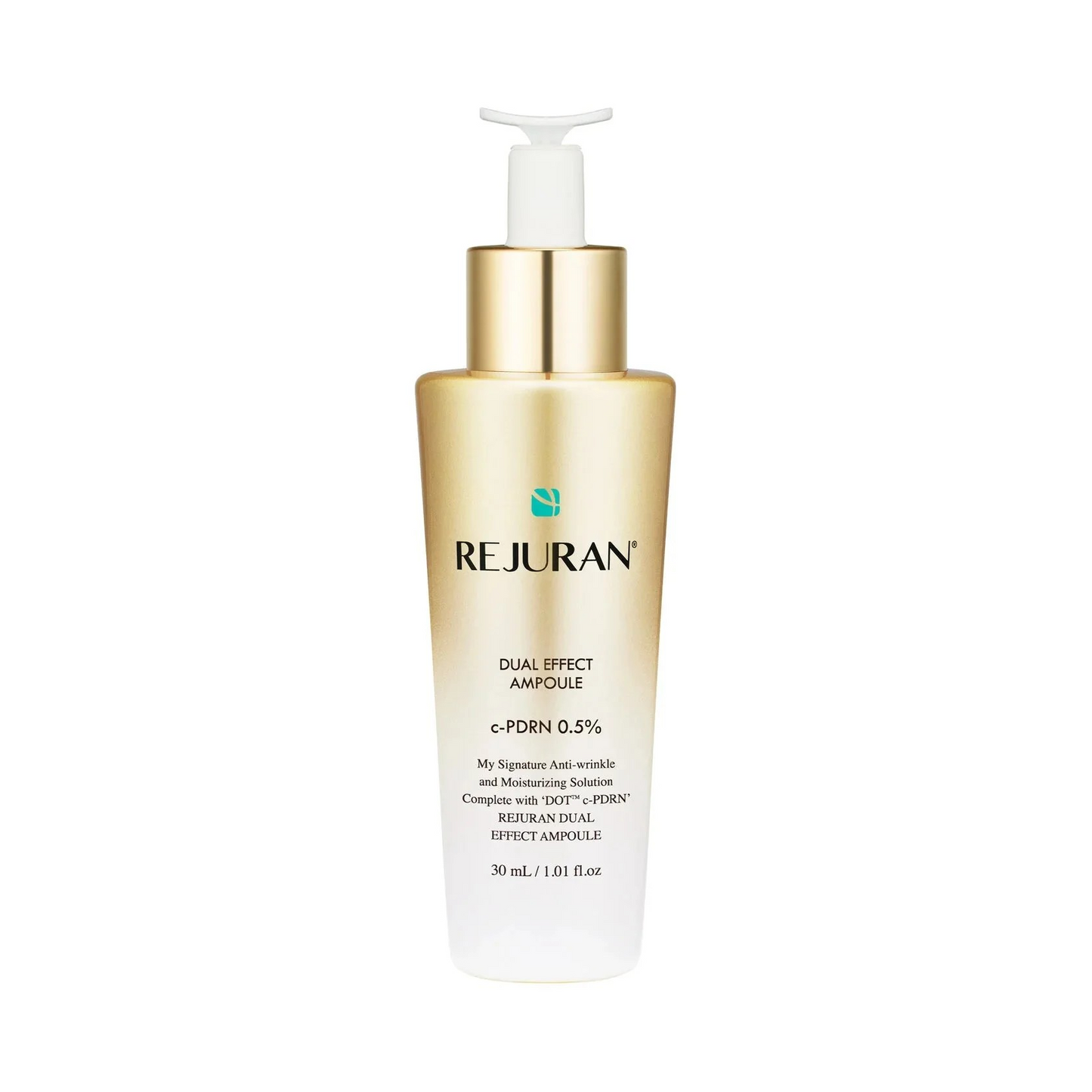 REJURAN Dual Effect Ampoule bottle on a white background