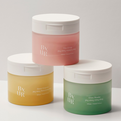 ByUR Toner Pad  Soothing Green  Vitagiving  Plump Honey  Moisturizing Spot Pack Patting High Moisturizing Pore Care Tea Tree  Directly