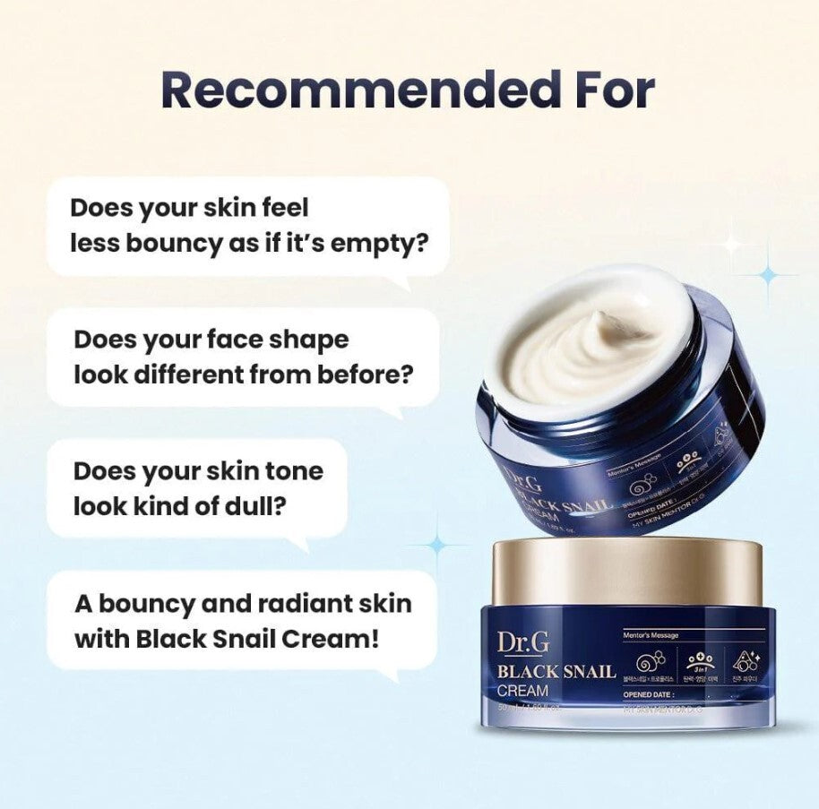 DR.G BLACK SNAIL SPECIAL SET (CREAM 50ML + RETINOL AMPOULE 50ML + MASK)