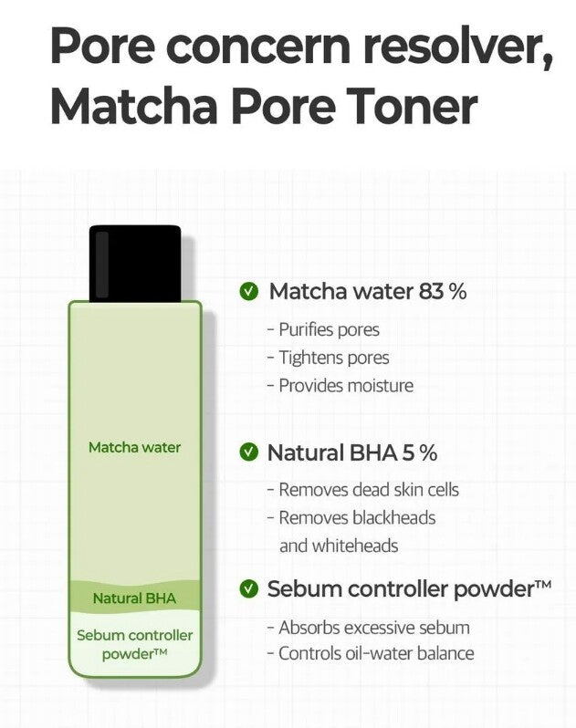 SOME BY MI Super Matcha Pore Tightening Toner 150ml Moisturizing Toner K-Beauty