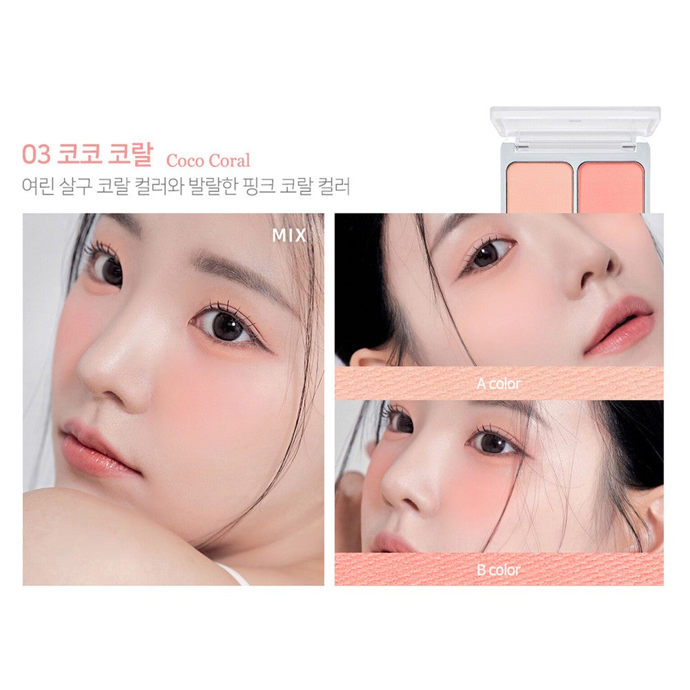 2AN Dual Cheek 9g 8colors K-Beauty