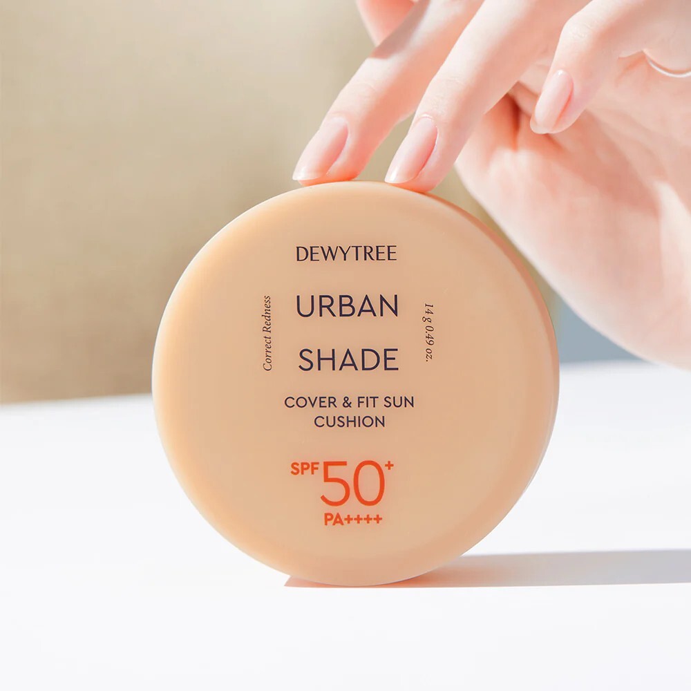 Dewytree Urban Shade Cover & Fit Sun Cushion 14g SPF50+ PA++++, Korean Cosmetics