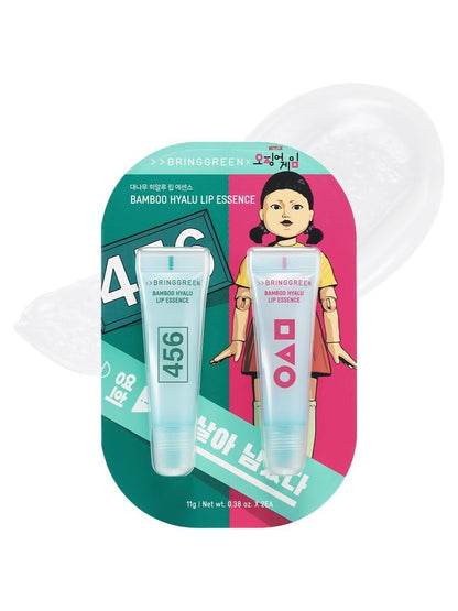 BRING GREEN X SQUID GAME Bamboo Hyalu Lip Essence Double Set 11g*2ea