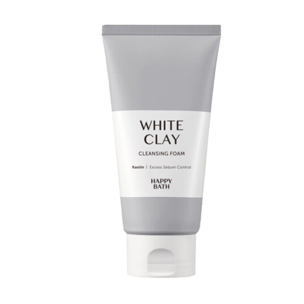 [HAPPY BATH] White Clay Cleansing Foam - 150g/Suitable for oily skin