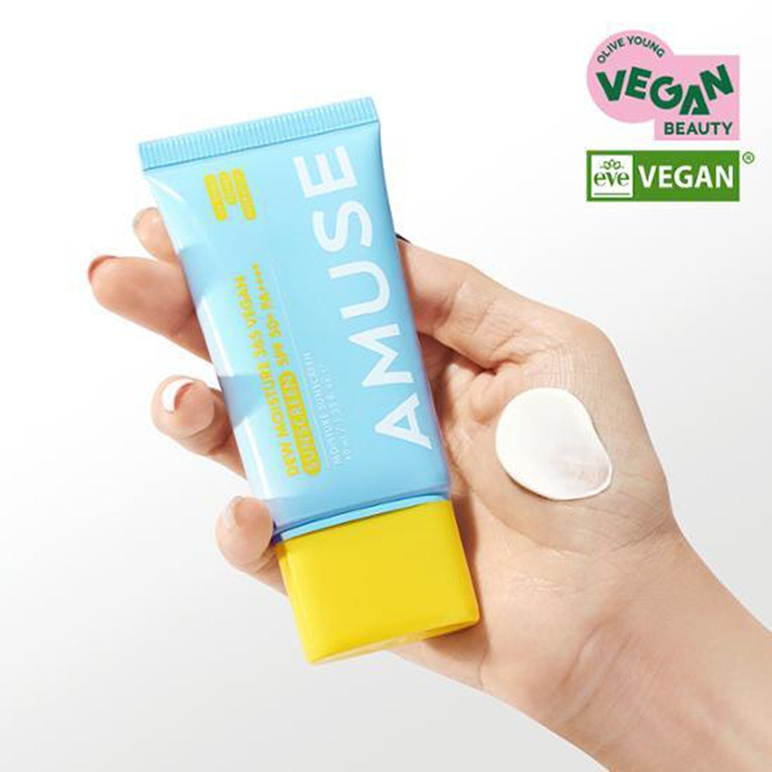 AMUSE Dew Moisture 365 Vegan Sunscreen 1.35oz / 40ml SPF50+ PA++++ K-Beauty