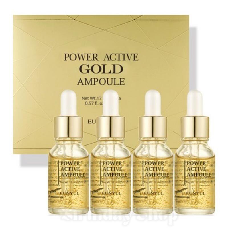 Eunyul Power Active Gold Ampoule 17ml Set of 4 - Propolis-infused Gold Ampoules
