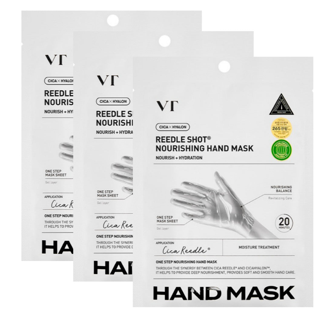 VT Reedle Shot Nourishing Hand Mask 16ml Hydration Soothing Panthenol Treatment  x 3EA