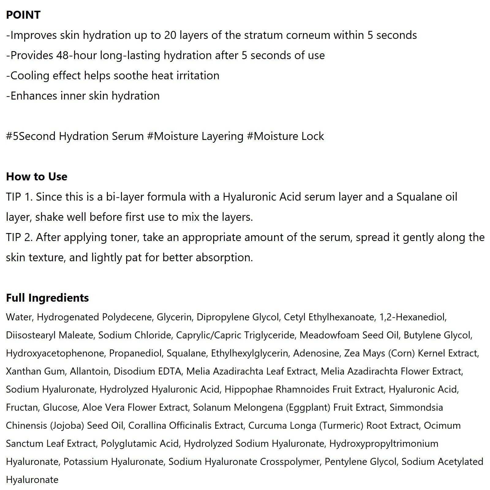 ONE THING Hyaluronic Squalane Serum 50mL