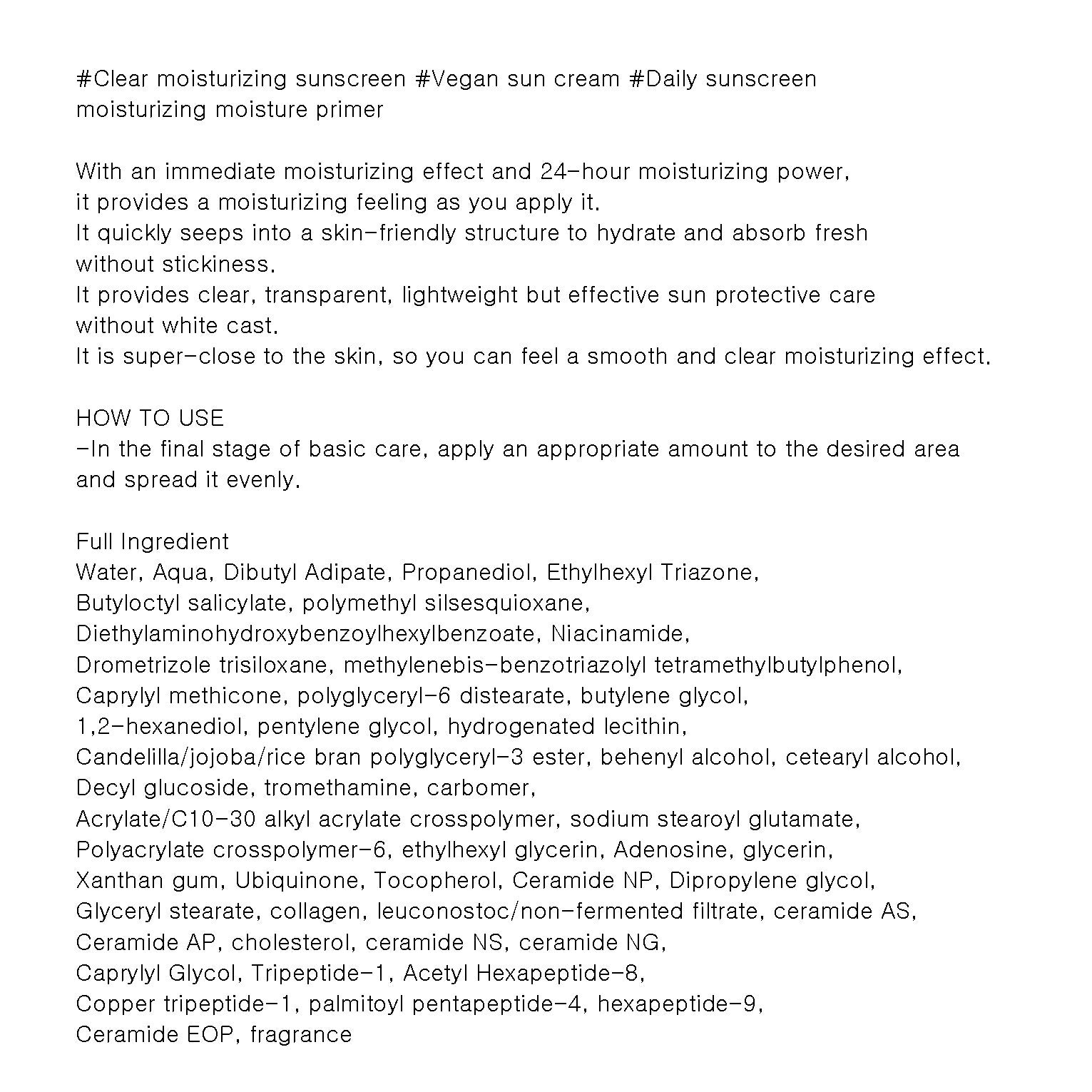 AMUSE Dew Moisture 365 Vegan Sunscreen 1.35oz / 40ml SPF50+ PA++++ K-Beauty