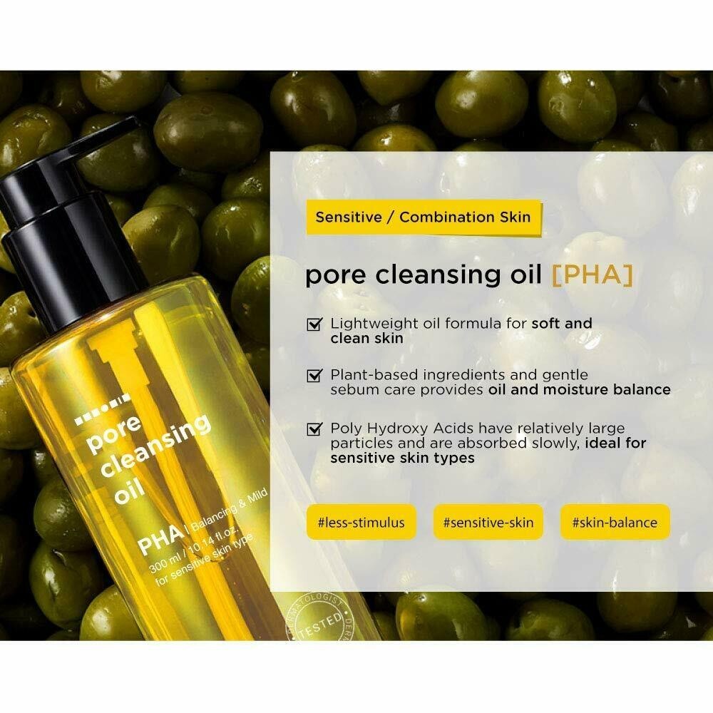 [HANSKIN] Face Cleansing Oil PHA for Sensitive Skin 300ml 10.14 fl oz From Korea