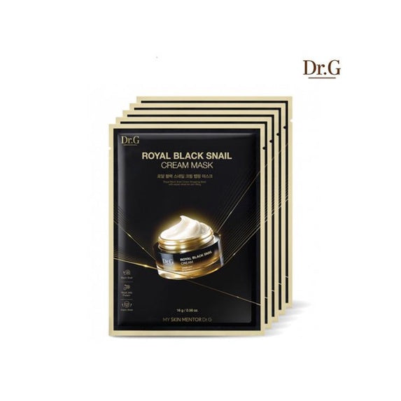 DR.G ROYAL BLACK SNAIL CREAM MASK 5PCS