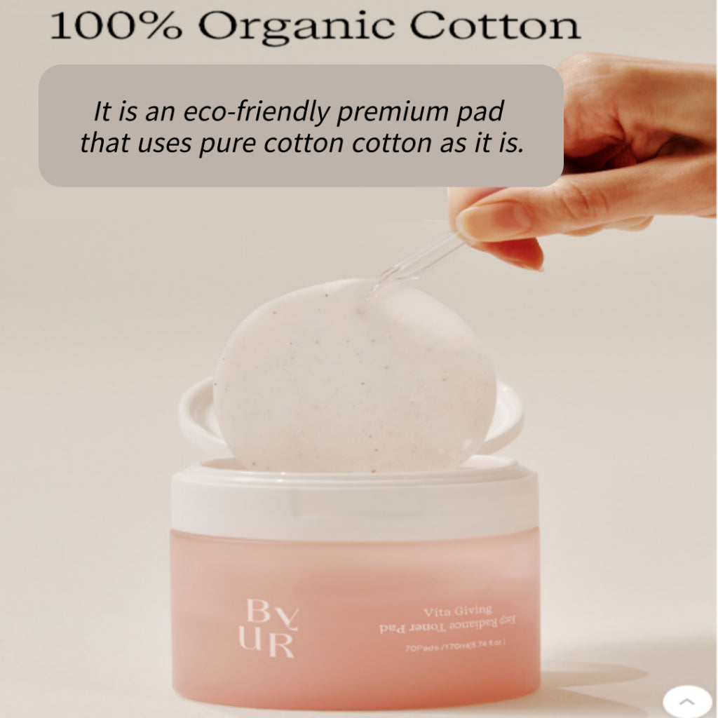 BYUR Vita Giving Keep Radiance Toner Pad 70Pads/170ml