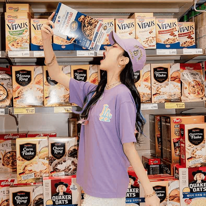 MLB 半袖 バックプリント グラフィティ カップル Tシャツ 夏新作 万能 ゆったり 半袖 メンズ レディース Instagram トレンドスタイル