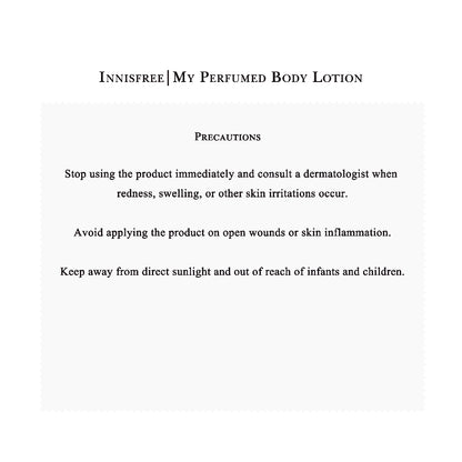 Innisfree My Perfumed Body Lotion 330ml - Cotton Flower