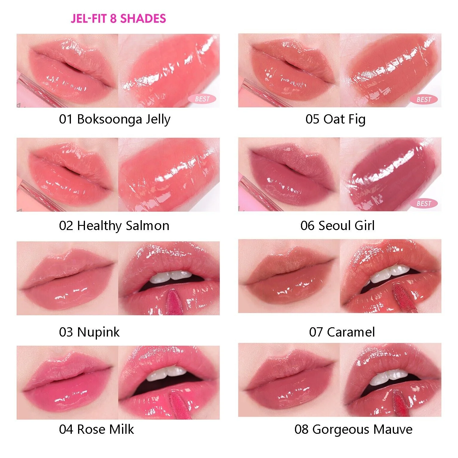 AMUSE-JEL-FIT TINT 3.8g 8 Shades