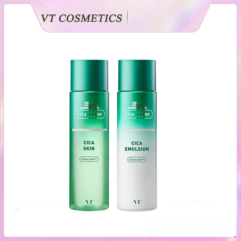 VT COSMETICS VT CICA Skincare Set Toner 200ml + Emulsion 200ml