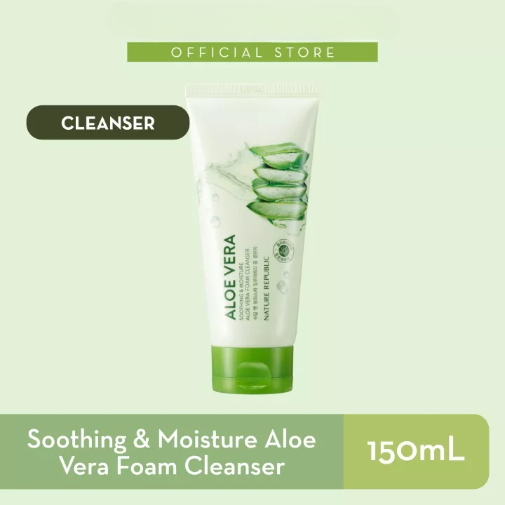 Nature Republic Soothing & Moisture Aloe Vera Cleanser Foam Cleanser 150ml cosmetic shop