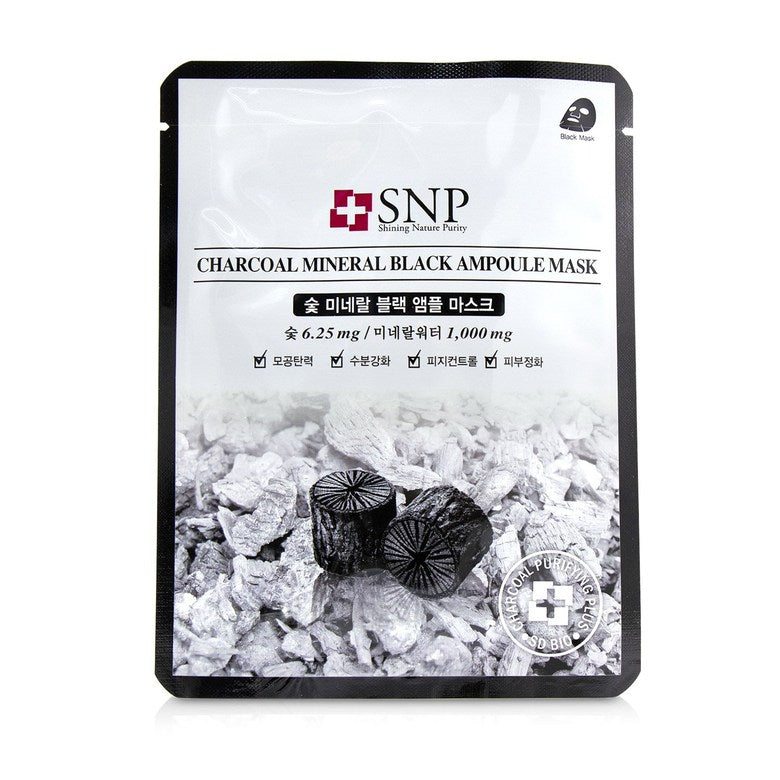 SNP Charcoal Mineral Black Ampolue Mask 10 pieces cosmetic shop