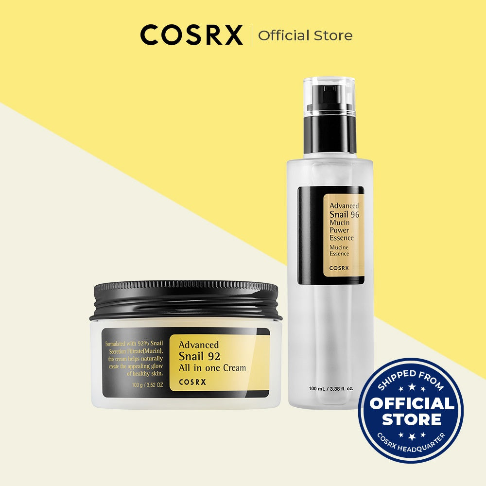 COSRX Advanced Snail 96 mucin power essence 100ml + Advanced Snail 92 All in one Cream 100ml - Premium  from Welcome to Sungsinsa - Just $29.90! Shop now at SUNGSINSA- Korea Beauty