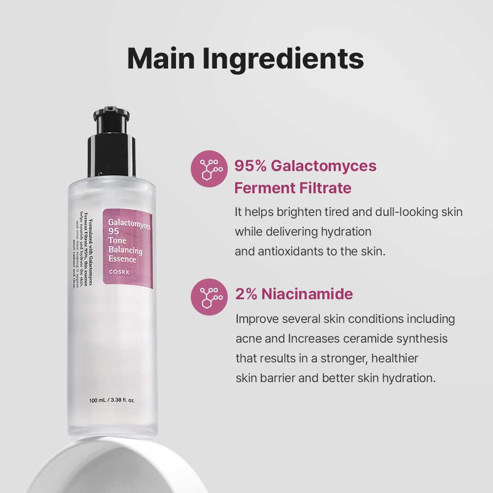 COSRX Galactomyces 95 Tone Balancing Essence 100ml cosmetic shop, Galactomyces Ferment Filtrate 95%, Brightening & Anti-Aging - Premium  from Welcome to Sungsinsa - Just $14.63! Shop now at SUNGSINSA- Korea Beauty