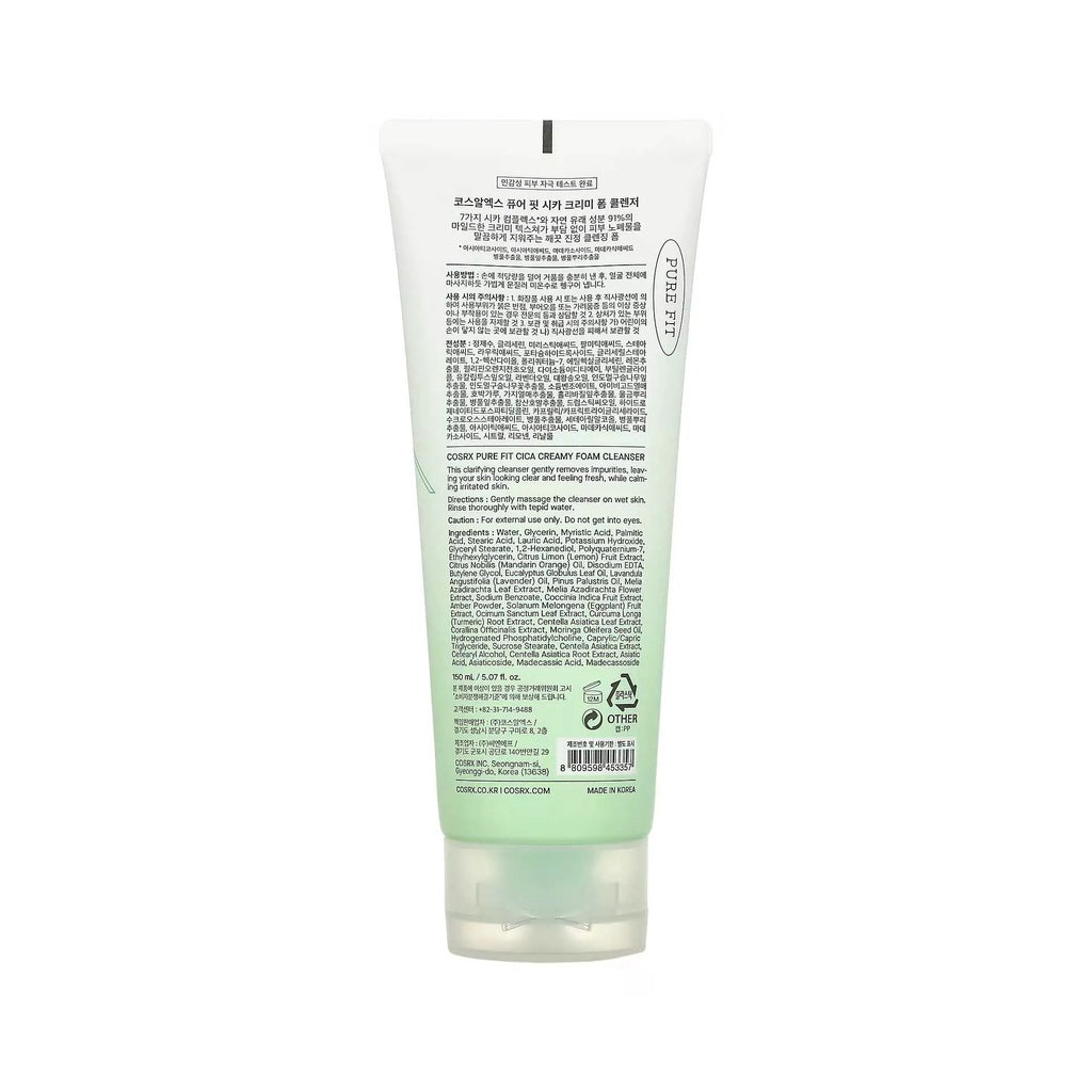 [COSRX] Pure Fit Cica Creamy Foam Cleanser 150ml