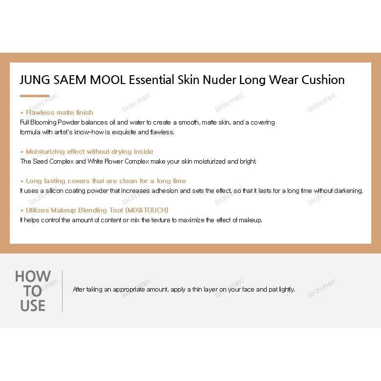 JUNGSAEMMOOL Essential Skin Nuder Long Wear Cushion 14g+14g (Refil) online shop