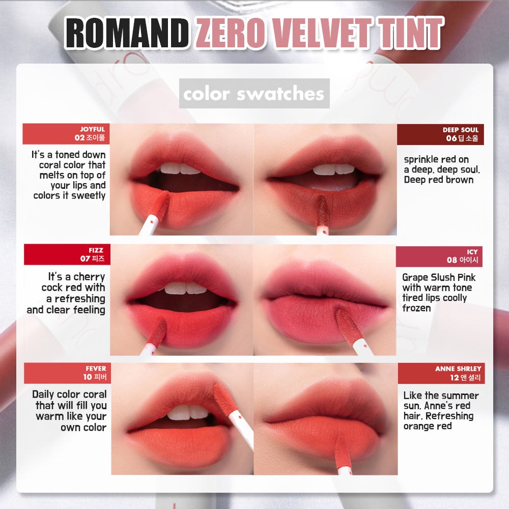 ROM&ND Zero Velvet Tint 5.5g  14 Colors