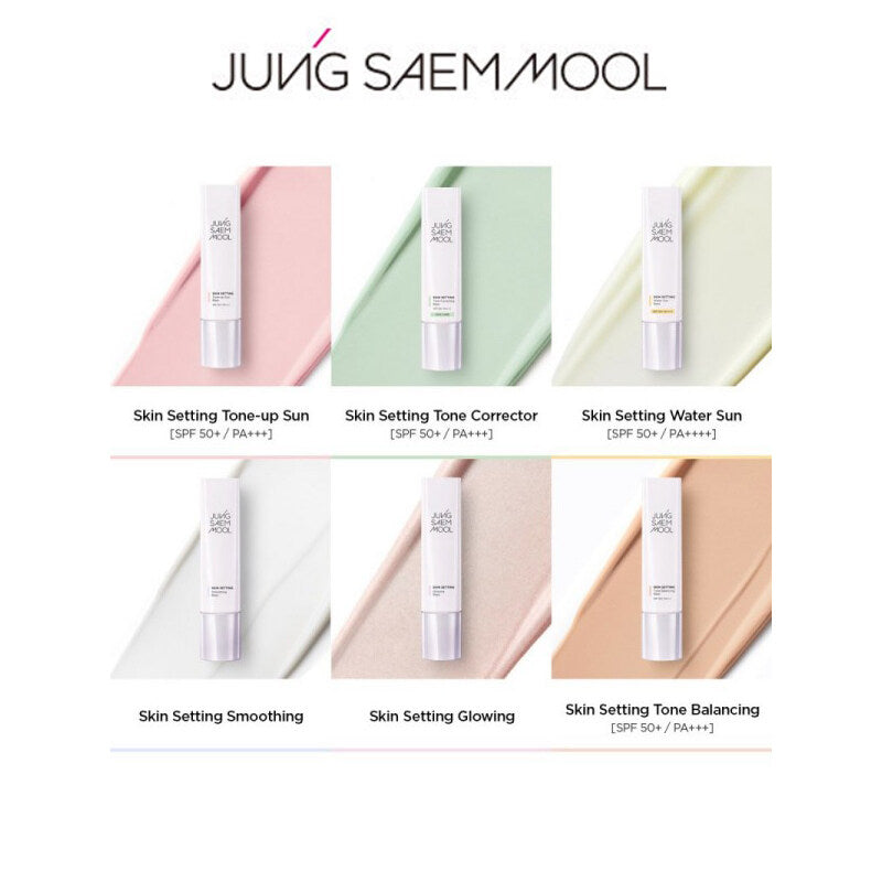 JUNG SAEM MOOL Skin Setting Base 40ml (Water Sun & Tone Correcting & Tone Balancing & Smoothing & Tone-up Sun & Glowing) JUNGSAEMMOOL