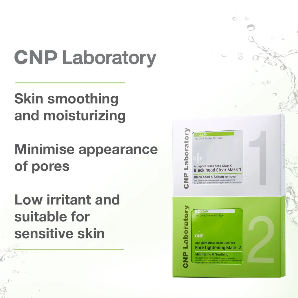 CNP Laboratory Anti-pore Black Head Clear Kit 12 sheets