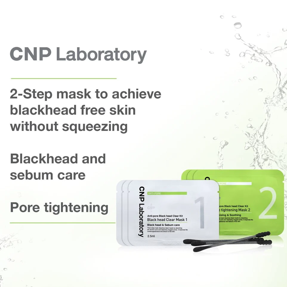 CNP Laboratory Anti-pore Black Head Clear Kit 12 sheets